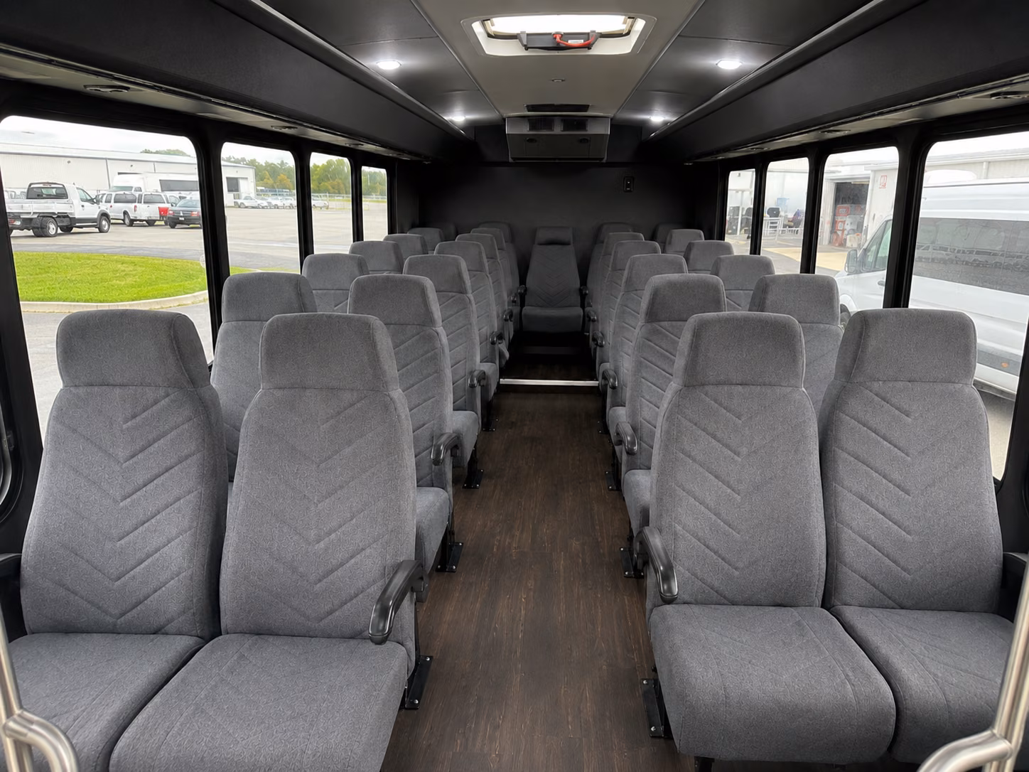 perris 18 passenger minibus inside