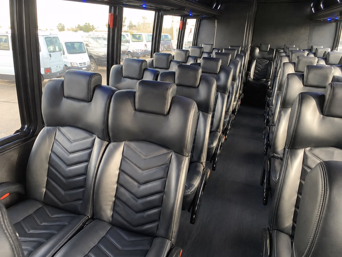 perris 18 passenger minibus interior
