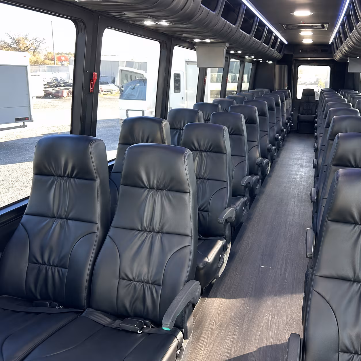 perris 35 passenger minibus inside