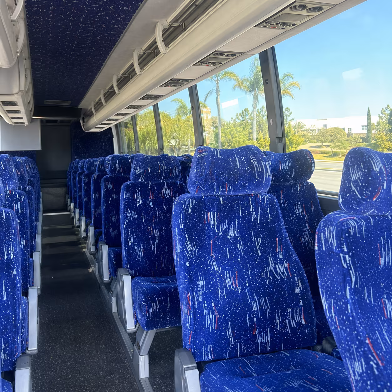 perris 56 passenger charter bus interior