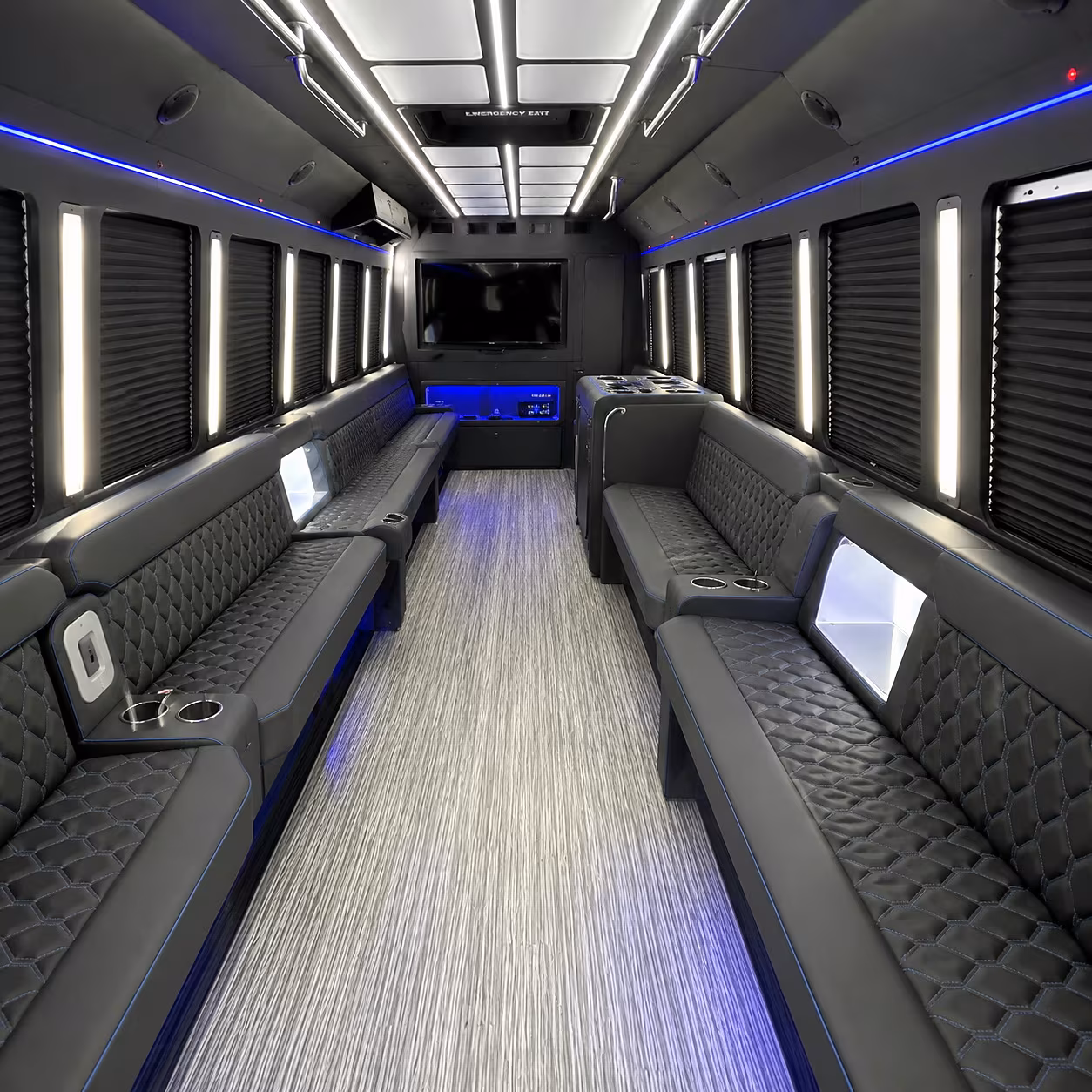 perris party bus rental interior